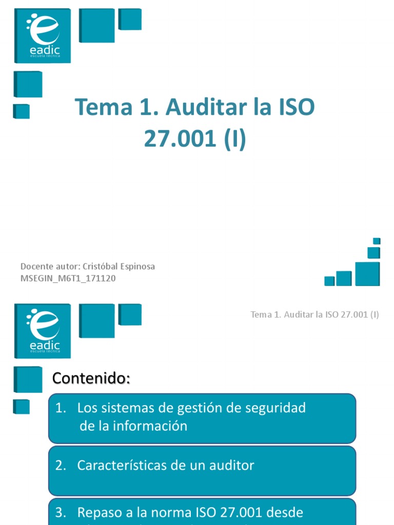 Auditoría de la norma ISO 27.001 | PDF | Auditoría | La seguridad ...
