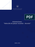 Selección de plazas vacantes docentes