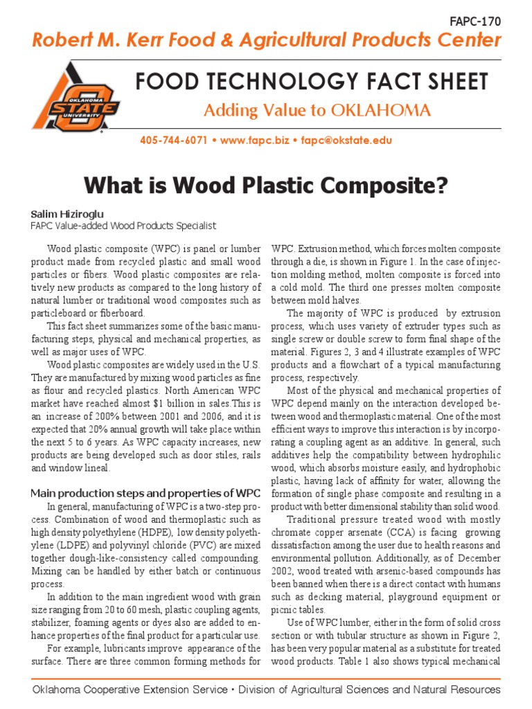 Overview of Wood Plastic Composites | PDF | Composite Material | Wood