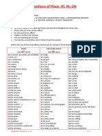 Prepositions of Place in at Onnew