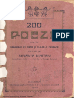 200 Poezii Pentru Grădinile de Copii Și Clasele Primare Adunate Sevasta Dimitriu 1918
