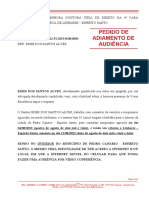 005 - 2022 - Peticao Requerendo Adiamento Da Audiencia - Eder Dos Santos - Versao 001