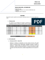 Área de Geología - Octubre 2022: Ing. Yuri Huamani