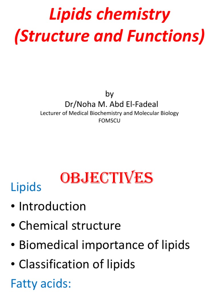 Lipid Structure and Function PDF Lipid Fatty Acid
