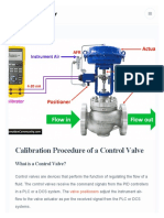 Calibration Procedure of A Control Valve