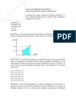 Exercícios de Física 2: Termodinâmica e Equações de Estado