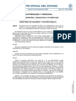 Boletín Oficial Del Estado: Ministerio de Hacienda Y Función Pública