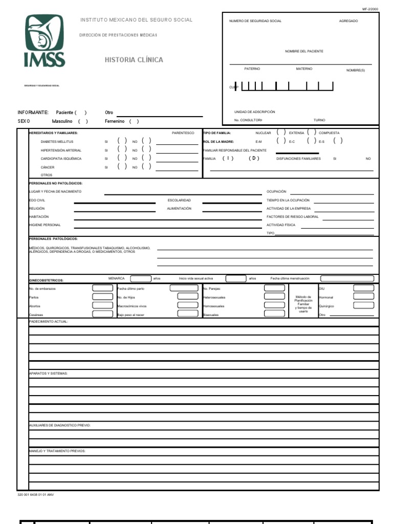 Historia clínica pdf