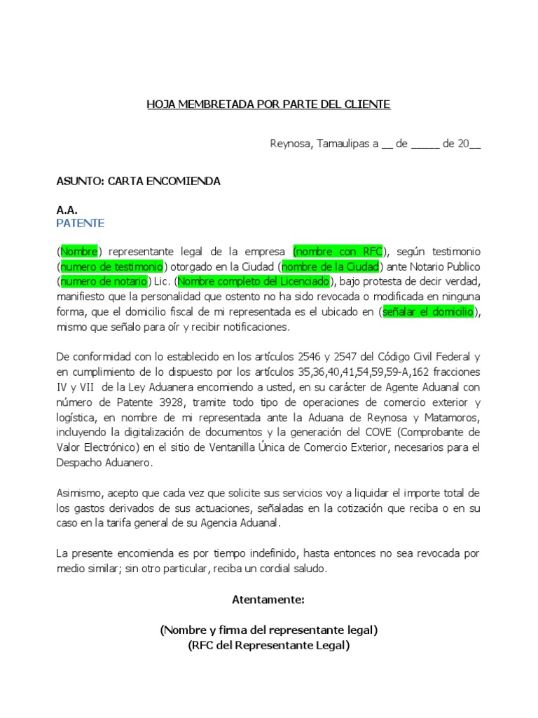 Carta de 3928 PDF