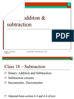 Lect 18 - Binary Addition and Subtraction