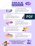 Infografía Normas de Empresa Formas 3D Lila