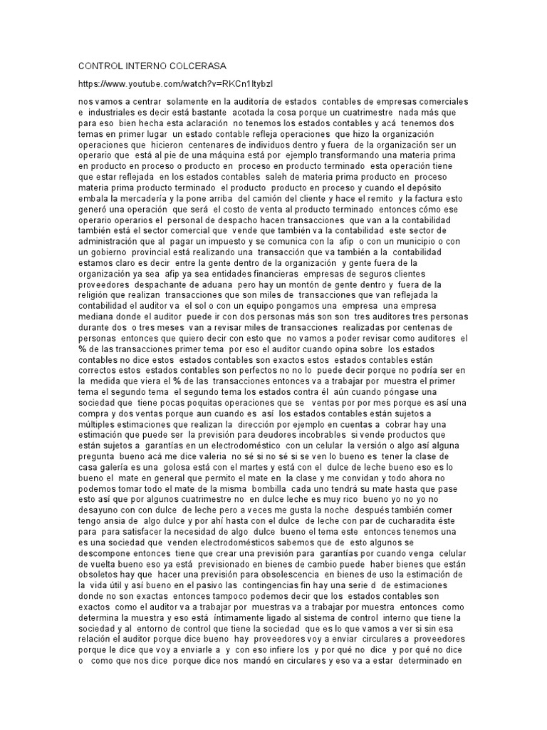 Auditoría y Control Interno en Contabilidad | PDF | Contabilidad | Bancos