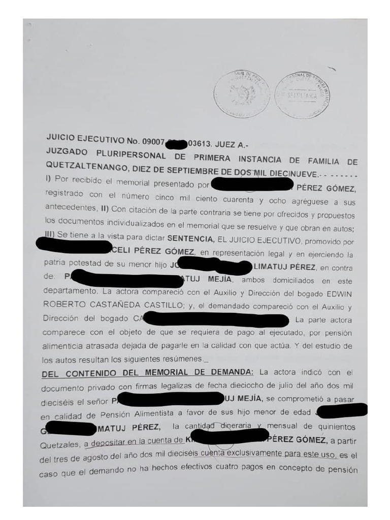 Modelo Sentencia Juicio Ejecutivo | PDF