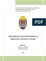 CARACTERÍSTICAS DEL ODONTOGRAMA, SU SIMBOLOGÍA Y SISTEMA A UTILIZAR Modificado 2019