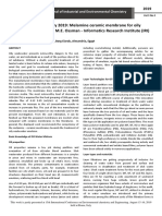 Environmental Chemistry 2019 Melamine Ceramic Membrane For Oily Wastewater Treatment Me Ossman Informatics Research in