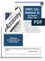 MODULE 1c Partnership Dissolution