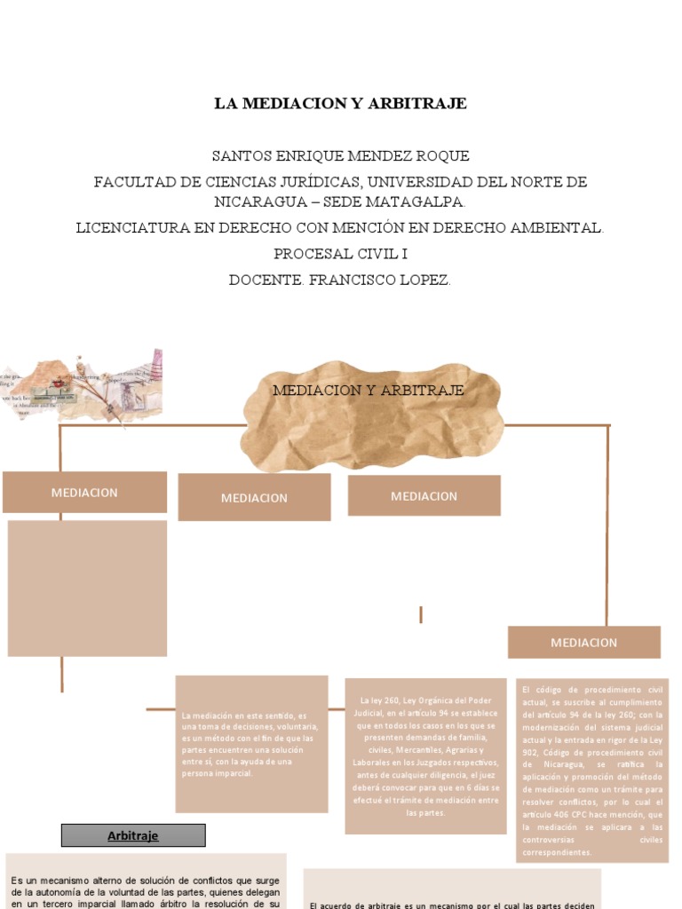 La Mediacion Y Arbitraje Pdf Mediación Arbitraje