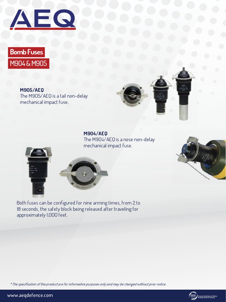 AEQ Fuzes PDF Fuze Military Technology