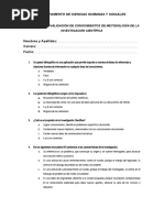 Examen de Convalidación - Metodología de La Investigación - Ingeniería