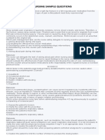 Fundamentals of Nursing Sample Questions