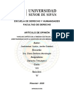 Articulo de Opinion - Medidas Cautelares Previas