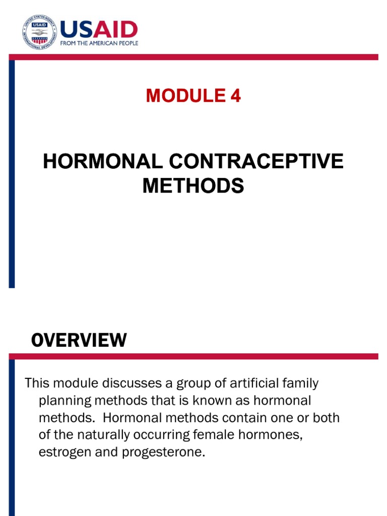 4 Hormonal Contraceptives Combined Oral Contraceptive Pill