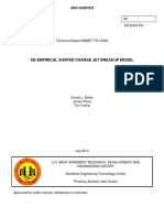 An Empirical Shaped Charge Jet Breakup Model