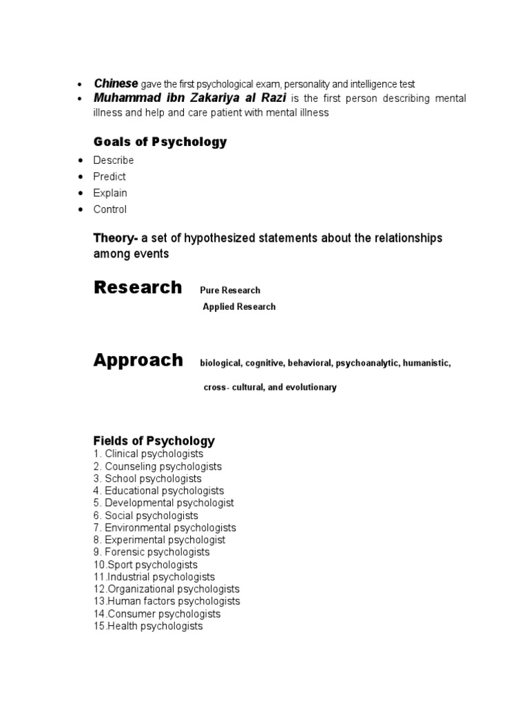 Chinese Gave The First Psychological Exam PDF Psychology Psychologist
