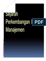 SEJARAH PERKEMBANGAN MANAJEMEN