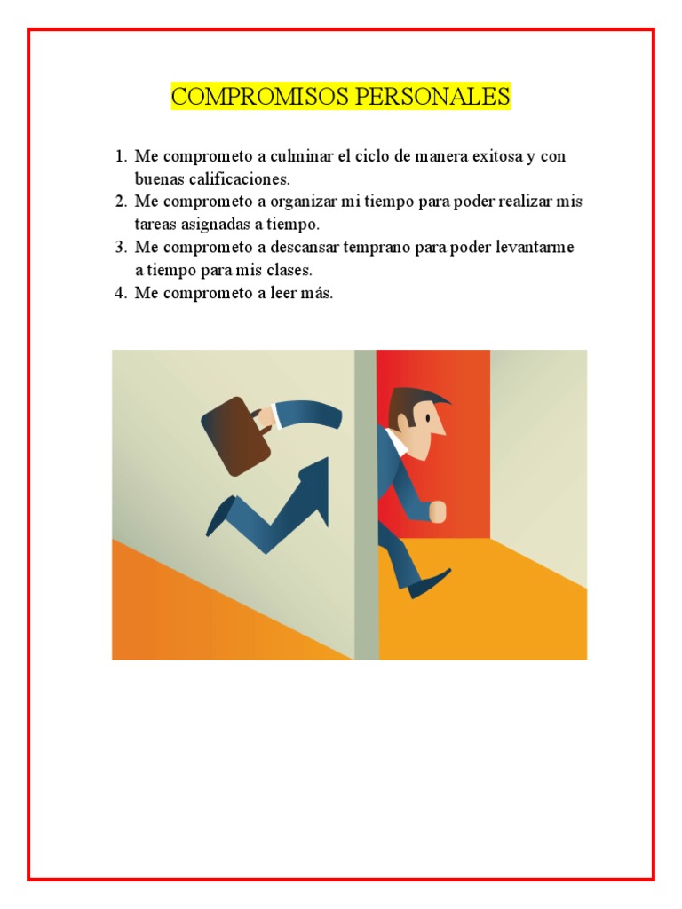 Compromisos Personales para Estudiantes | PDF