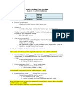 Radio Comms Procedures