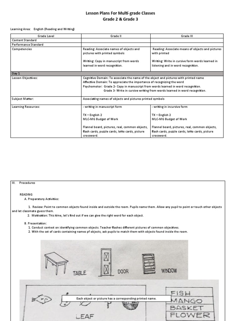 Lesson Plans For Multi-Grade Classes | PDF | Crossword | Education Theory
