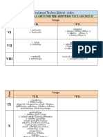 TS CBSE Telugu SL & TL VI, VII, VIII, IX, Pre-Midterm X Midterm Syllabus - 2022-23