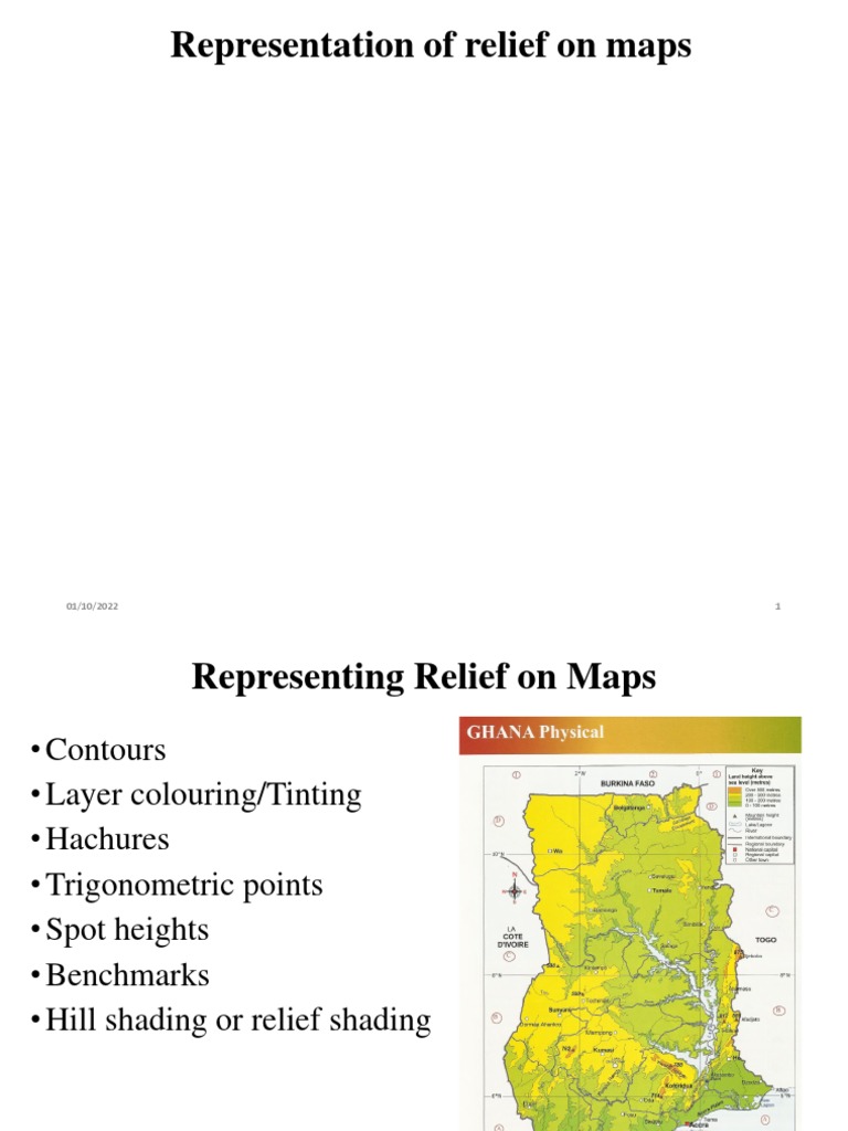 Representation of Relief On Topo Maps | PDF | Topography | River