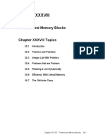 Chapter XXXVIII Pointers and Memory Blocks Topics