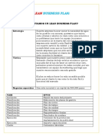 Lean Business Plan Proyecto