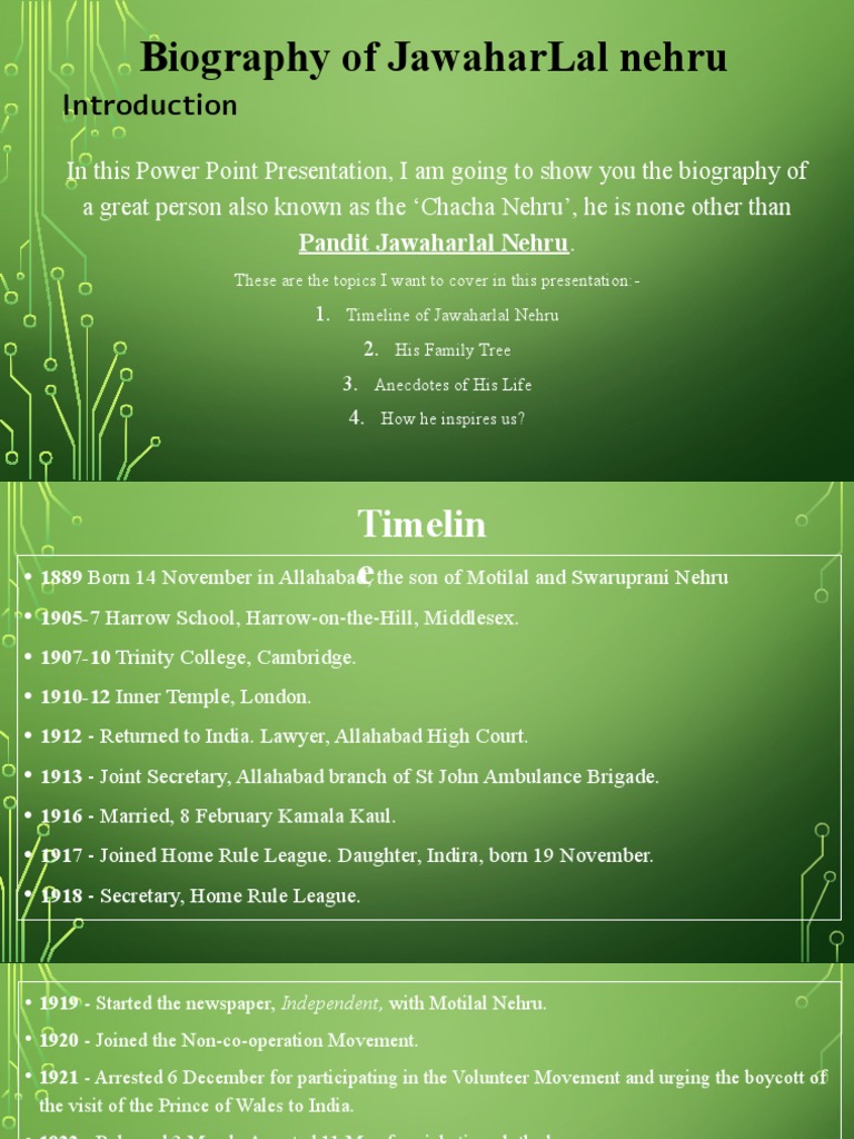 Biography - Jawaharlal Nehru | PDF | Jawaharlal Nehru | Indian National ...
