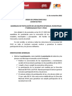 Orden de Operaciones 0015 ASAMBLEAS DE POSTULACIÓN