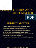 Subject Matter and Themes