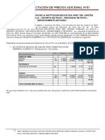 Acta de Pactacion de Precios Adicional Nº01-Ie Nº407 La Islilla