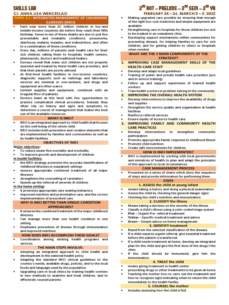 04 Imci PDF Breastfeeding Diarrhea