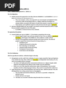 AP World History Prologue Notes + Reflection