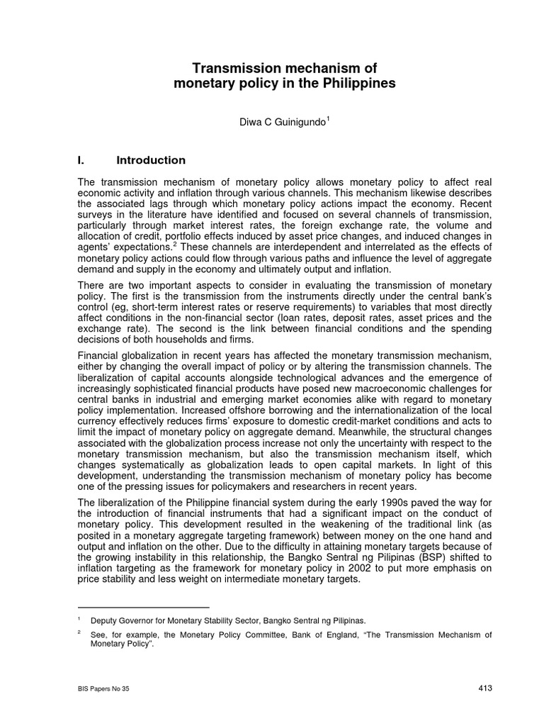 Transmission Channels | PDF | Monetary Policy | Inflation