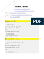 Ultratech Cement Limited: Registered Office