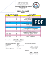 Class Program 2022 2023