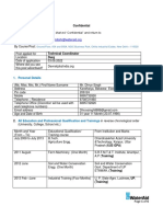 Application Form for Technical Coordinator Position