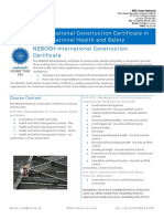 NEBOSH International Construction Certificate