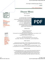 Dinner Menu