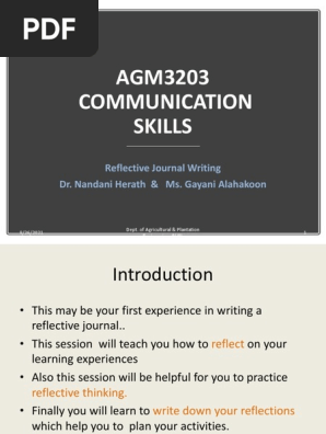 Reflective Journal Writing 