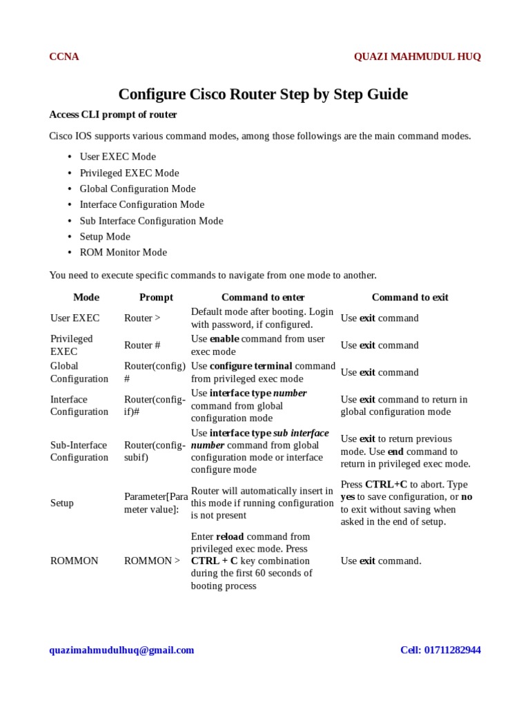Router Basic Configuration PDF Domain Name System Command Line